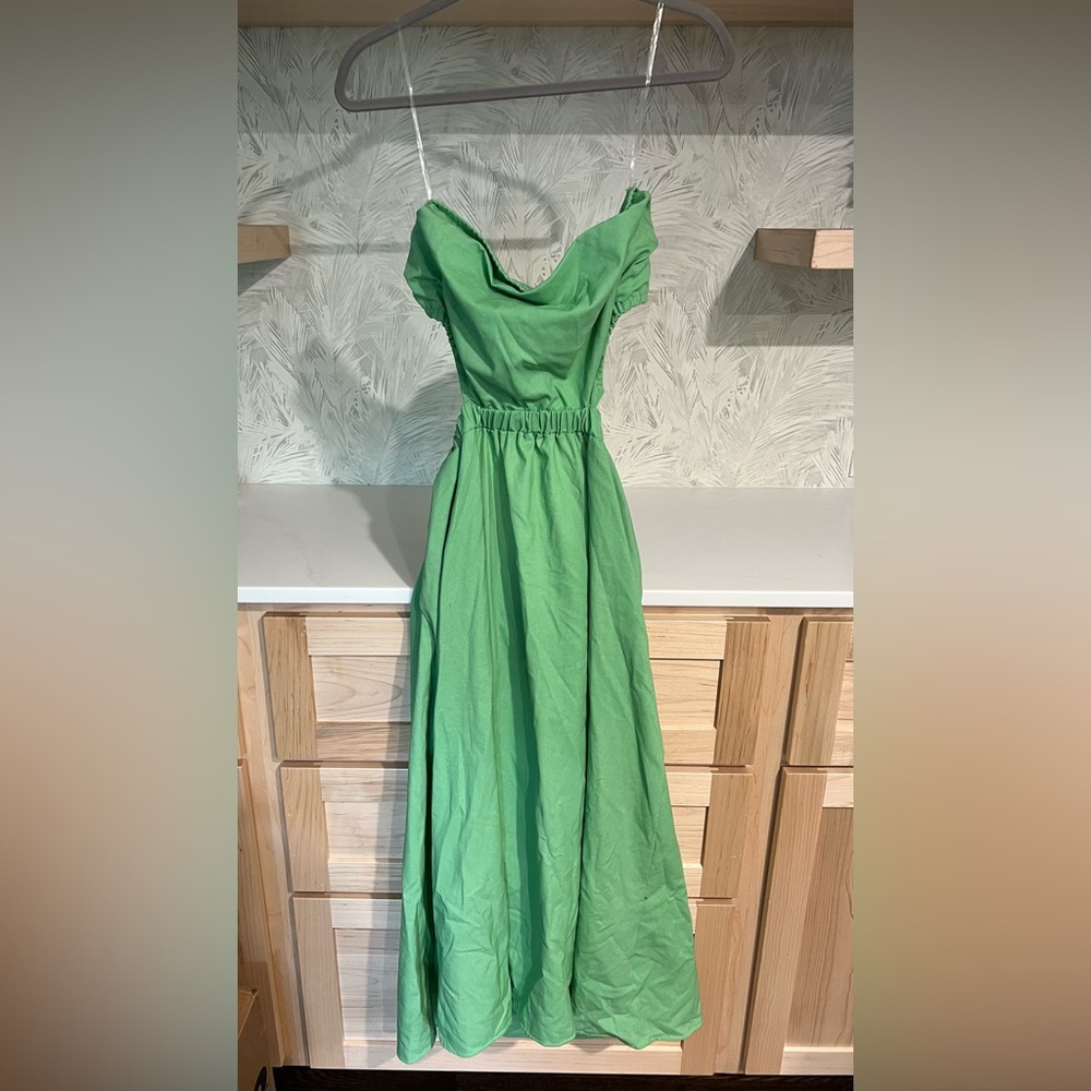 Petal and Pup strapless dress with open back details